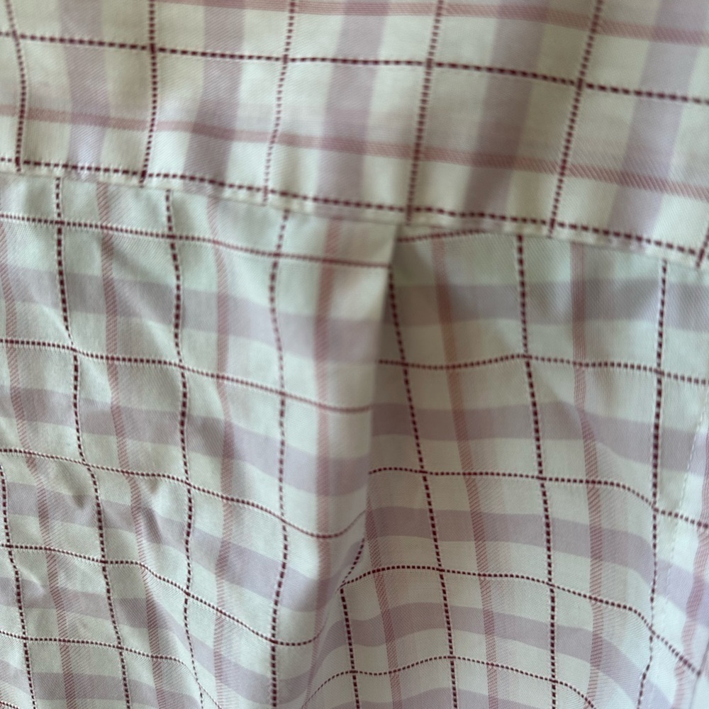 Lacoste pink purple plaid vintage button down shirt size 39 medium - Picture 7 of 10